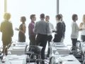 Corporate People Take A Break During A Conference Meetup.